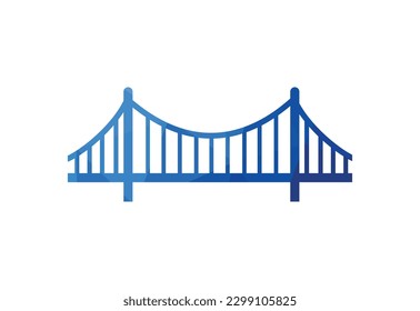 Low Poly and Creative abstract Bridge logo design, Vector design template
