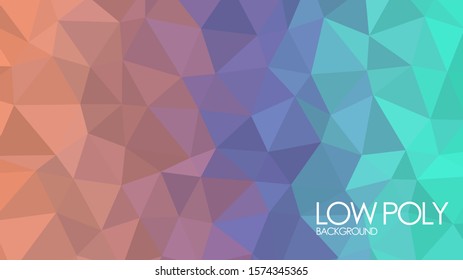 low poly crystal glass rainbow gradient abstract background wallpaper vector graphic design
