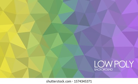 low poly crystal glass rainbow gradient abstract background wallpaper vector graphic design