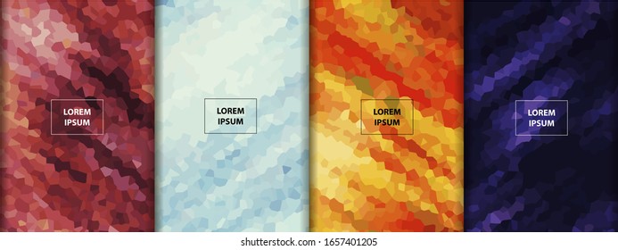 Low-Poly-Kristall-Mosaikhintergrund. Polygondesign-Muster. Abstrakte farbige Illustration