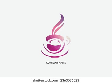 Low poly cup of coffee on a white background. vector illustration