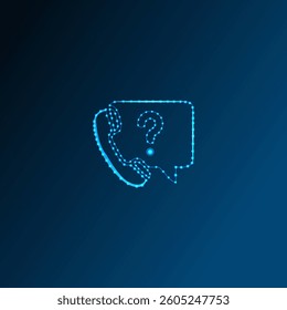 Low poly customer care icon vector design