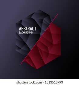 Low poly design. Abstract polygonal object in the background. Vector illustration