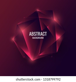 Low poly design. Abstract polygonal object in the background. Vector illustration