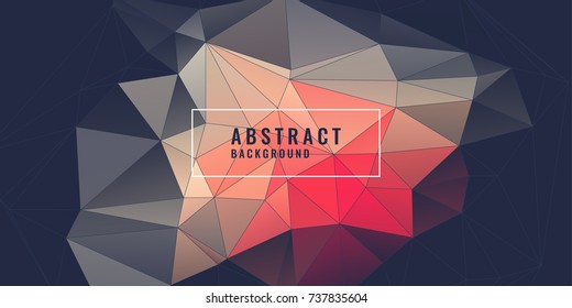 Low poly design. Abstract polygonal object in the background. Vector illustration