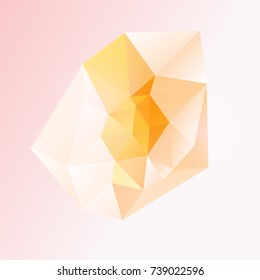 Low poly design. Abstract polygonal object in the background. Vector illustration