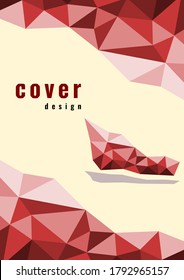 Low poly design for background. A4 cover design for magazine, brochure, presentation, book, annual report, poster, flyer, catalogue etc. Modern shape background royalty free vector.