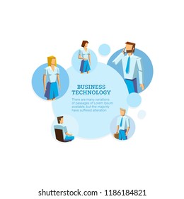 Low poly design. Business people vector isolated illustration on white background