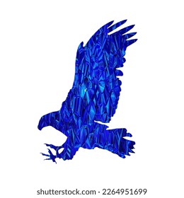 low poly design on eagle 