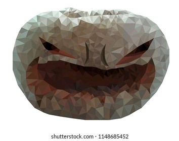 Low poly design. Pumpkin illustration. Halloween