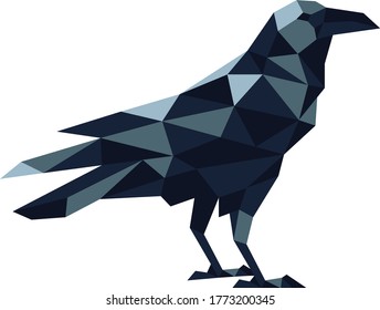 Low Poly Design of Raven