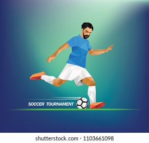 low poly design. soccer player illustration.   - Powered by Shutterstock - Get 15% off with code: PIKWIZARD15
