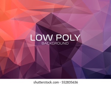 Low Poly Design.Abstract sea
