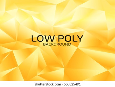Low Poly Design.Golden background