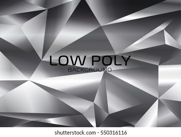 Low Poly Design.silver background