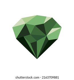 Low-Poly-Diamant auf Weiß