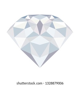 low poly diamond with white background	