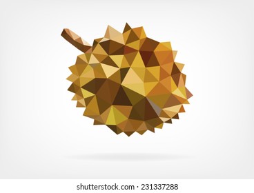 Low Poly Durian fruit