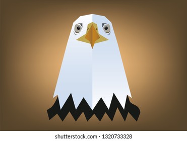 low poly eagle