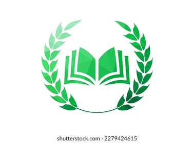 Low Poly and Education logo design, Vector design template
