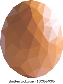 Low poly egg isolated on white background. Vector