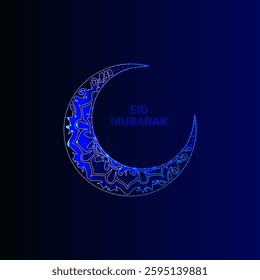 Low poly eid mubarak vector design