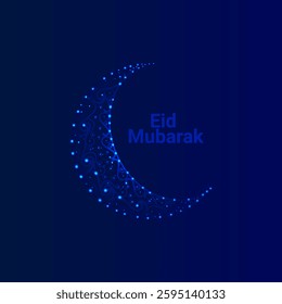 Low poly eid mubarak vector design