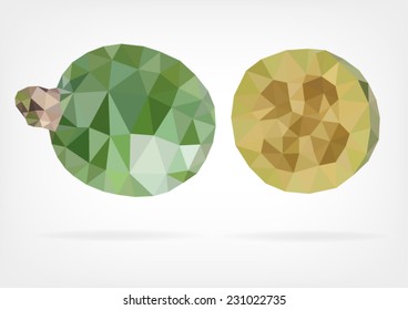 Low Poly Feijoa fruit