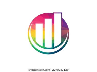 Diseño de logotipo de bajo contenido político y financiero con flecha creativa, concepto de diseño de vectores
