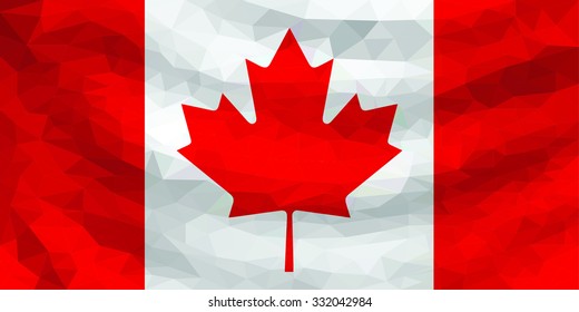 Low Poly Flag Of Canada