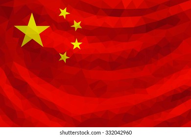 Low Poly Flag Of China