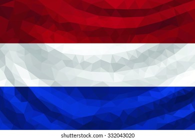 Low Poly Flag Of Netherlands