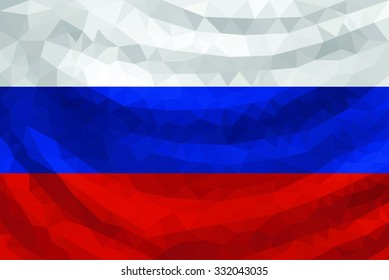 Low Poly Flag Of Russia