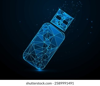 Low Poly Flash Drive – Sleek, Minimalist USB Storage with Optimized Geometry for Games, 3D Models, and Digital Art
