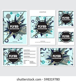 Low Poly Flyer style background Design Template,Vector Illustration