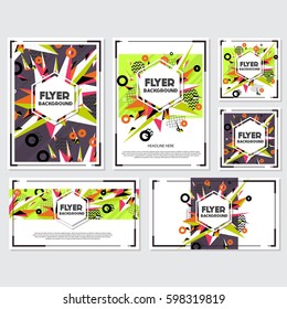 Low Poly Flyer style background Design Template,Vector Illustration