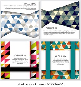 Low Poly Flyer style background Design Template,Vector Illustration