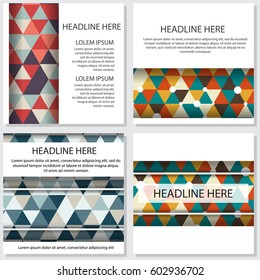 Low Poly Flyer style background Design Template,Vector Illustration