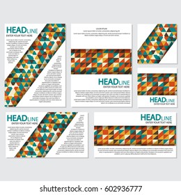 Low Poly Flyer style background Design Template,Vector Illustration