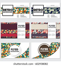 Low Poly Flyer style background Design Template,Vector Illustration