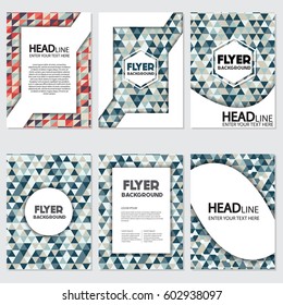 Low Poly Flyer style background Design Template,Vector Illustration