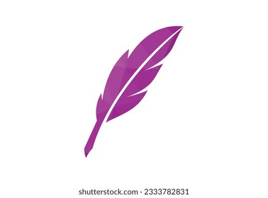 Diseño del logotipo de la pluma de escritura de polos bajos y fuente, concepto de diseño de vectores