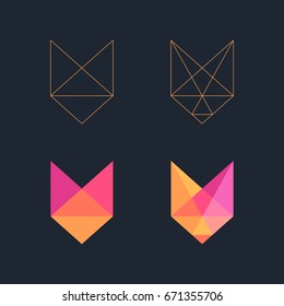 Low poly Fox logo
