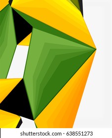 Bajo poligeométrico 3d forma un fondo futurista moderno. Plantilla en blanco vectorial para su texto o diseño