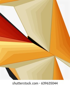 Low poly geometric 3d shape futuristic modern background. Vector blank template for your text or design