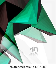 Bajo poligeométrico 3d forma un fondo futurista moderno. Plantilla en blanco vectorial para su texto o diseño