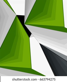 Low poly geometric 3d shape futuristic modern background. Vector blank template for your text or design