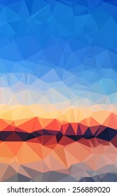Fondo abstracto geométrico bajo de póliza para diseño de folletos, plantilla de volante, portadas de páginas, fondos de pantalla, material relacionado con hipster, etc.