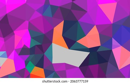 Low-Poly-geometrischer Hintergrund mit abstraktem Muster aus violetten geometrischen Formen