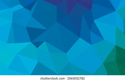 low poly geometric background with abstract pattern made of color light blue shapes

